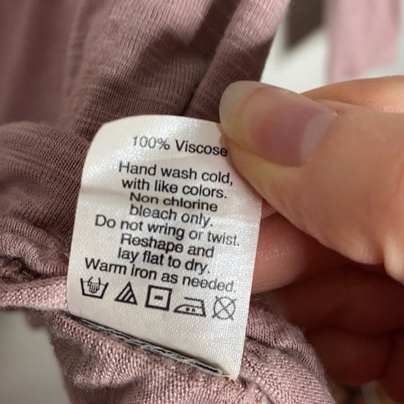 Madewell anthem forward seam long sleeve t-shirt in ash stone pink size S - Picture 9 of 9